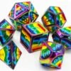 Pride Flag Metal Dice Set - Rainbow Pride Flag
