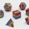 Pride Flag Metal Dice Set - Pansexual
