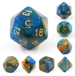 River At Dusk Dice Set