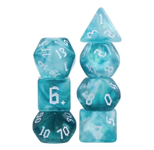 Teal Mountain Dice Set