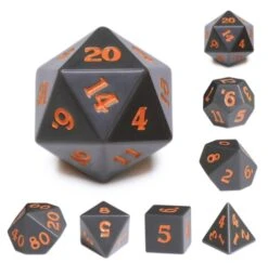 The Moon (Orange Ink) Dice Set