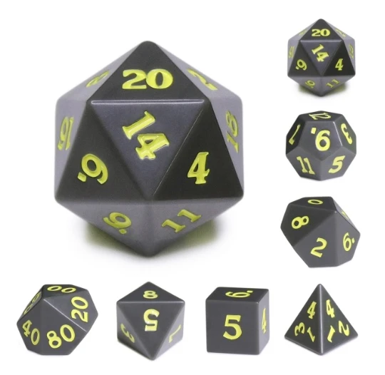 The Moon (Yellow Ink) Dice Set