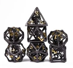 Hollow Metal DND Black Dice Set （Dragon）