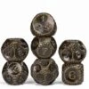 Stone Barrel Plating Vintage Bronze Look Metal Dice Set
