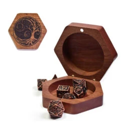 Sapele Tree Of Life Hexagon Wooden Box