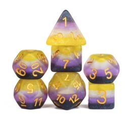 Pride Flags Non-binary Frosted Dice Set