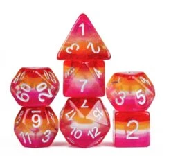 Pride Flags Lesbian Frosted Dice Set
